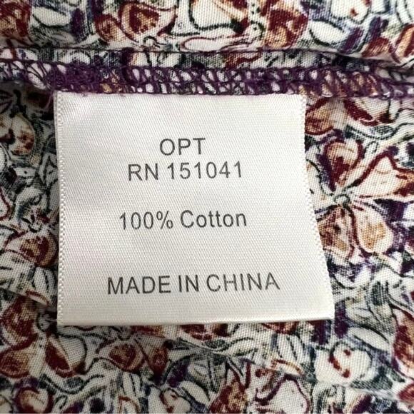 O.P.T Sz S Daphne Tiered Smocked Bodice Pocket Midi Dress Purple Cottagecore - Picture 9 of 12